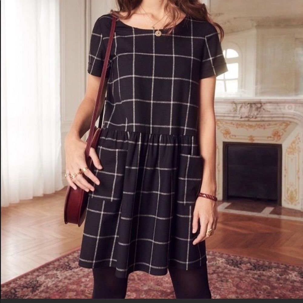 Sezane Talia Black Tiles. 36.